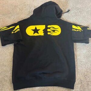 Hellstar Hoodie Black Yellow Flame Star Medium